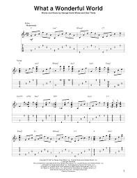 Download sheet music and search pieces in our sheet music database. What A Wonderful World Sheet Music Louis Armstrong Solo Guitar