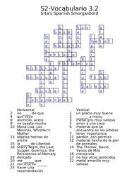 Spanish Avancemos 2 Vocab 3 2 Crossword Vocab Target Language Vocabulary