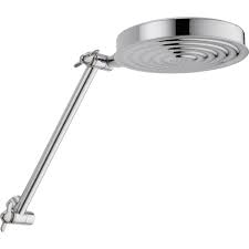 Delta 1 Spray 6 3 In Single Wall Mount Adjustable Fixed Rain Shower Head In Chrome 52687 Pk The Home Depot Shower Heads Raincan Shower Adjustable Shower Head