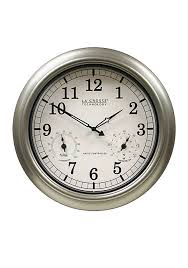 Indoor/outdoor wall thermometer and hygrometer gauge in bronze (14) model# hw1500111. 18 In Indoor Outdoor Thermometer And Hygrometer Wall Clock Online Only Belk