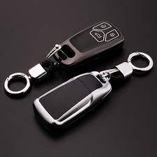 Zinc Alloy Luminous Leather Car Key Cover Case For Audi A5 Q7 S4 S5 A4 B9 Q7 A4l 4m Tt Tts Rs 8s 2016 2017 2018 Smart Key Case Rev Smart