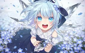 Unlike other, more normal hair colors, blue hair is often highly symbolic because it is not in the norm. Download Wallpapers Cirno Crystal Blue Hair Manga Anime Characters Touhou For Desktop Free Pictures For Desktop Free