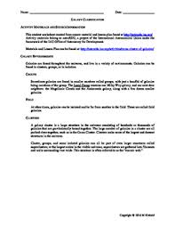 Galaxy Classification Activity By Kinkaid Science Tpt