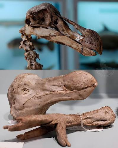 Repost: I corrected some details 🦤 The only surviving head of the dodo,  which went extinct 344 years ago- kept at the Natural History Museum in  London, where it is considered an