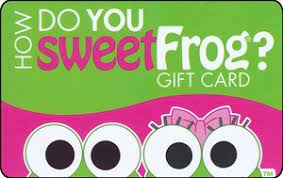 Find the best discounts at gift cardio for sweetfrog. Gift Card How Do You Sweet Frog Sweet Frog United States Of America Sweet Frog Col Us Swefro Fd41640