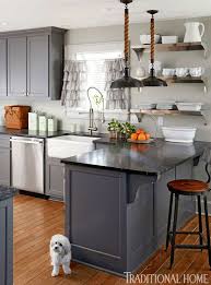 Renovated Florida Beach House Blue Gray Kitchen Cabinets Grey Kitchen Cabinets Grey Blue Kitchen