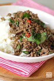 Boeuf Hache Au Basilic Thai Recettes De Cuisine Cuisine Thailandaise Cuisine Asiatique