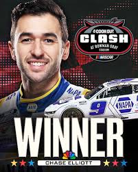 SOUND THE SI-REEN! 🏁 Chase Elliott WINS the Clash at Bowman Gray Stadium.
