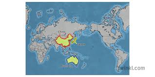 Navigate japan map, japan country map, satellite images of japan, japan largest cities map, political map of japan, driving directions and traffic maps. Australia Central Map With Japan And China Highlighted Map Year 6 Hass