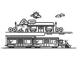 I Miss The Train Again Train Illustration Line Art Vector Line Illustration