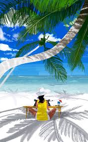 Working Offsite Beach Illustration Animation Art Summer Illustration