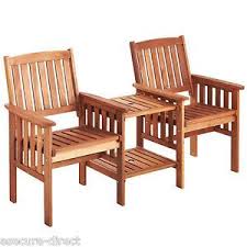 Vonhaus Jack Jill Love Seat Companion Hardwood Garden Furniture Bench Set Outdoor Patio Furniture Sets Hardwood Garden Furniture Patio Furniture Sets