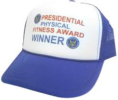 President kennedy made physical fitness a huge part of his campaign and administration, writing bush's council also added the presidential active lifestyle award (pala), which recognized a. Presidential Physical Fitness Award Winner Trucker Hat Mesh Hat Snap Back Hat