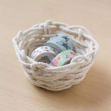 Create This Woven Rope Basket Using Only Knotting And Weaving Techniques Diy Rope Basket Rope Basket Diy Rope Basket Tutorials