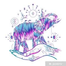 Breathe wall art, yoga print, meditation print, digital download, contemporary art, line drawing, minimalistic art, yoga. Elephant In Hands Tattoo Art Elephant Sacral Style Color T Shirt Design Symbol Of Meditation Tourism Hipster Magic Elephant Line Art Tattoo Poster Pixers We Live To Change