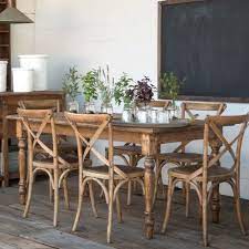 These chairs stand on turned legs with turned stretchers. Distressed Old Elm Farm House Table Painted Fox Home Farmhouse Dining Chairs French Country Dining Table Farmhouse Dining