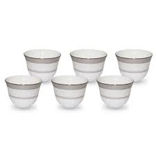 Compare similar coffee cups & mugs. Buy Noritake Odessa Platinum Arabic Coffee Cups Set Of 6 Online In Bahrain Arabic Coffee Cups Tavola