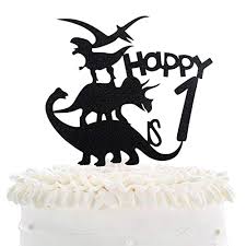 Buttercream cakes are one of the simplest and one of the most delicious kinds of cakes. Buy Happy 1st Birthday Cake Topper Dinosaur Black Glitter Boys First Birthday Party Decor Novelty Dino Jungle Jurassic Baby Shower One Year Cupcake Picks Online In India B07rxxvv77