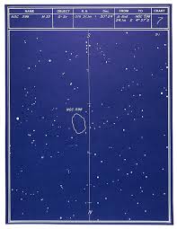 Astronomy Star Chart Constellations Galaxy Stars Deep Sky 1984 Chart No 7