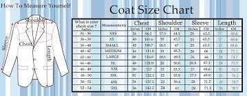 36 Efficient Jacket Size Chart For Men