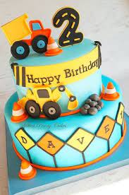 Construction boys birthday cake w/ front loader & dump truck. Fab Birthday Cake Ideas For Two Year Olds Truck Birthday Cakes Construction Birthday Cake Construction Cake