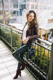 Wine Jacket Leggings Outfit Casual Blanknyc Faux Leather Jacket Spanx Faux Leather Leggings