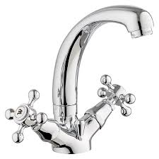 Wt 2griff Chrom Schw Ausl Nostalgiecamargue Waschtischarmatur Armaturen Wasserhahn Bad Waschbecken