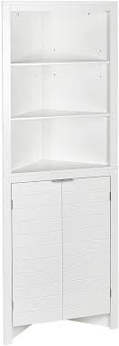 Even the smallest corner of your kitchen can be turned into a prime spot for chunky floating shelves, like in this open kitchen by erica chan. Amazon Com Riverridge Home Madison Collection Tall White Corner Cabinet Furniture Decor
