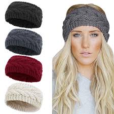 Besides good quality brands, you'll also find plenty of discounts when you shop for head wrap for women during big sales. Winter Knitted Headband Women Chunky Knit Headbands Crochet Braided Hair Band Ear Warmer Crochet Head Wraps Cable Knitted Turban Hairband White Buy Online In Colombia At Desertcart Co Productid 164874970