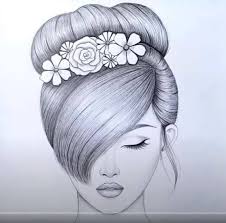 Beautiful hair style tutorial #hairstyle #hairdesign. How To Draw A Girl With Beautiful Hair Style By Pencil