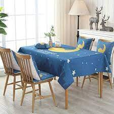 Tablecloths come in a variety of colors, patterns, and textures to transform an ordinary table into the focal point of your space. Table Linens Desk Printed Cotton Linen Tablecloth With Star Moon Moroccan Dining Room Kitchen Table Cover Home Ramadan Buy Online At Best Price In Uae Amazon Ae