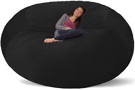 A special feature of this bean bag is its ability to mould to the shape of your body thanks to the flexible filling. Comfy Sacks 8 Ft Memory Foam Bean Bag Chair Black Furry Amazon De Kuche Haushalt