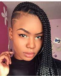 Box Braids With Shaved Sides Braids With Shaved Sides Shaved Side Hairstyles Shaved Sides