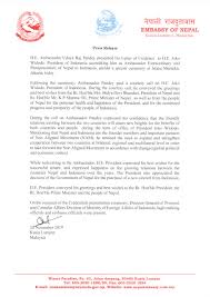 The indonesian embassy in kuala lumpur is located at indonesian embassy no. H E Amb Uday Raj Pandey Presented Letters Of Credence To H E President Of Indonesia 20 Nov 2019 Embassy Of Nepal Kuala Lumpur Malaysia