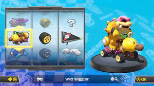 Three vehicle parts modified to be light blue!. Wild Wiggler Mario Kart 8 Wiki Guide Ign