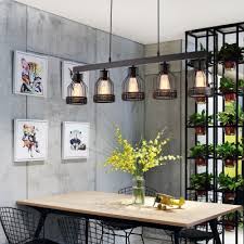 Lantern Hanging Island Lights Dining Room 5 Lights Industrial Pendant Lights With 31 5 Adjustable Cord In Black Takeluckhome Com