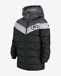 nike nfl packers mens hooded puffer jacket