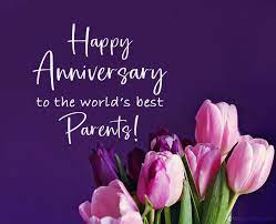 Wish you a happy married life. 100 Happy Anniversary Wishes For Parents Wishesmsg