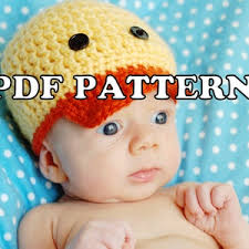 CROCHET PATTERN Quacky Easter Ducky Baby Hat and Cocoon