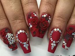 Diseños de uñas acrilicas rojas. Pin On Acua Nails