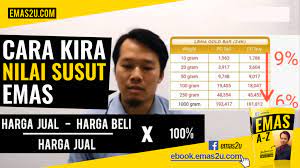 Untuk harga emas ini biasanya di tentukan oleh jumlah karat yang terkandung di dalam emas termasuk dalam harga pada setiap gram nya. Cara Kira Nilai Susut Spread Value Emas Emas2u Tips Pelaburan Emas