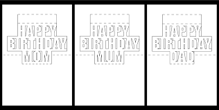 Printable Happy Birthday Card Template Black And White Birds Cards Part 17 Pop Up Card Templates Pop Up Cards Birthday Card Template