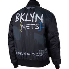 Brooklyn nets nike city edition logo fleece hoodie. Brooklyn Nets City Edition Courtside Jacket Cn1430 010 Baskettemple