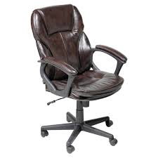 Because browns are neutral shades, a quality brown desk chair will likely match any office color scheme. Serta Manager Puresoft Leather Executive Office Chair Roasted Chestnut Walmart Com Walmart Com