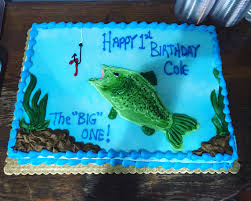 I know my son would go wild. Fishing Birthday Party Fishing Cake The Big One Fishing Birthday Party Fishing Birthday Fish Cake Birthday