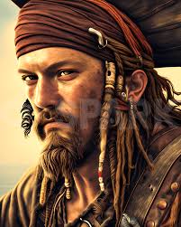 Rugged Pirate Portrait · Creative Fabrica