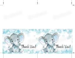Boy Elephant Baby Shower Thank You Cards Printable Instant Etsy Baby Boy Cards Baby Shower Thank You Cards Baby Shower Thank You