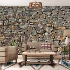 Charlton Home Janelle Mixed 33 L X 21 W Metallic Wallpaper Roll Wayfair Ca In 2020 Stone Wall Design Rustic Living Room Design Stone Wall