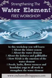 Strengthening The Chinese Element Of Water Free Workshop Enchanted Living Spaces Bianca Mastrototaro In 2020 Free Workshops Energy Healing Chinese Element