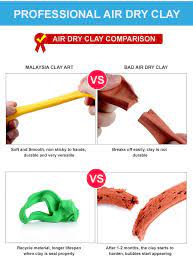 Product details air dry clay is smotther, finer and less sticky than traditional clay can be painted with tempera, acrylic or watercolours when dry Air Dry Clay 100g Pack 1 Color Only Malaysia Clay Art